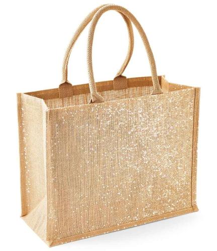 W Mill Shimmer Jute Shopper - Natural gold - ONE